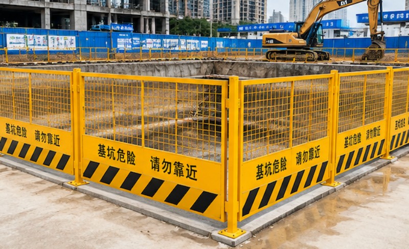 上海信奥基坑护栏与施工围挡现场应用实景